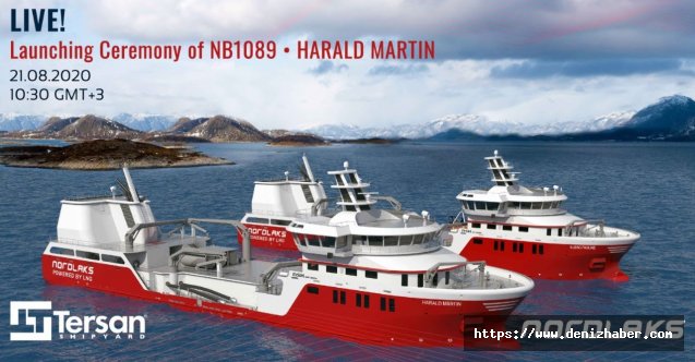 Harald Martin isimli gemi Tersan Tersanesinde denize indirildi