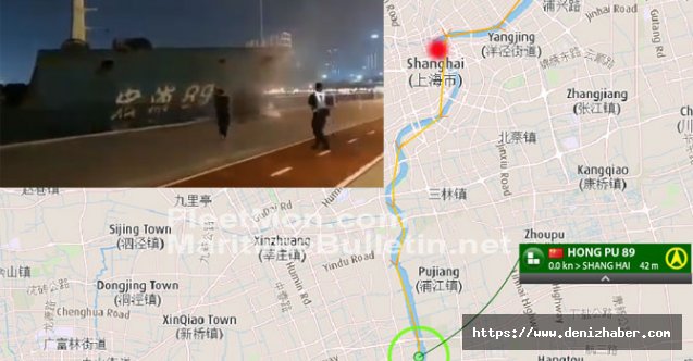 Kontrolünü kaybeden kargo gemisi tüm hızıyla dolgu set’e çarptı! (Video)