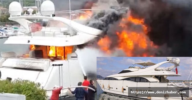 Alevlere teslim olan lüks yat kullanılamaz hale geldi! (Video)