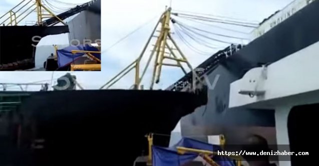 Tarak gemisi tankere tam hızla bodoslama çarptı! (Video)