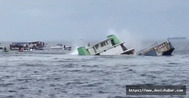 300 yolcu kapasiteli arabalı feribot yapay resif için batırıldı!