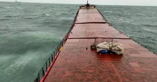 M/V Arvin gemisinin kırılma anı görüntüleri şoke etti! (Video)