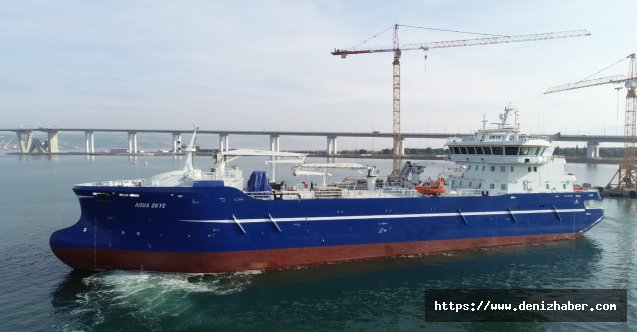 Sefine Tersanesi canlı balık taşıma gemisi Aqua Skye&#039;yi teslim etti!