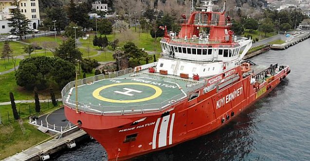 Türkiye&#039;nin ilk acil müdahale gemisi &quot;Nene Hatun&quot; havadan görüntülendi!