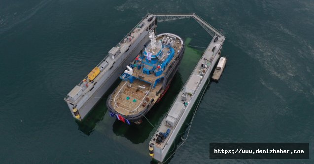 UZMAR,inşa etmekte olduğu üç adet Eskort Römorkörün ilkini denize indirdi