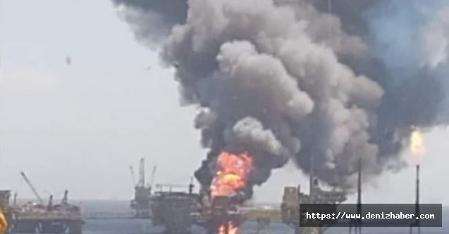 Meksika Körfezi'nde petrol platformu alevler içinde kaldı: 1 ölü 5 kayıp! (Video)