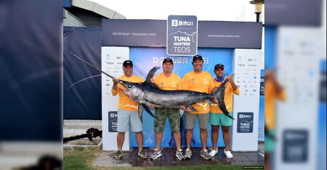 Tuna Masters Teos&#039;da rekor büyüklükte kılıçbalığı