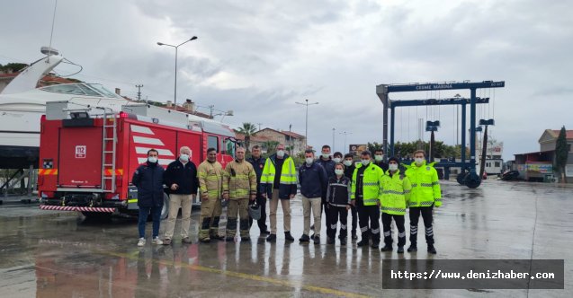 Çeşme Marina Çekek Sahası Yangın Tatbikatını Başarıyla Tamamladı