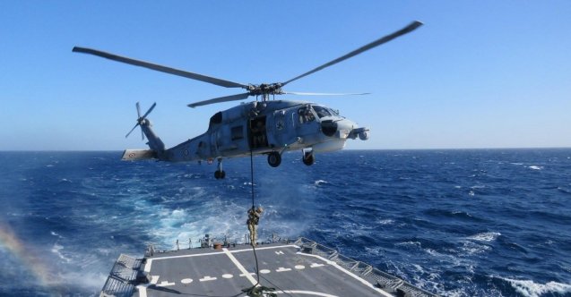 TCG Gemlik Fırkateynimizde  “Denizde Denetim Harekâtı” ve “Halattan Serbest Kayma” eğitimi