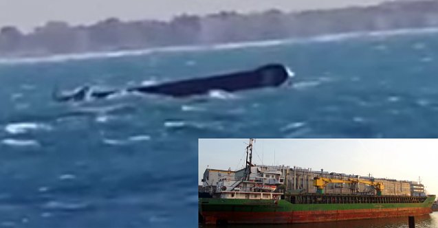 AYLA isimli genel kargo gemisi İskenderiye'de battı! (Video)