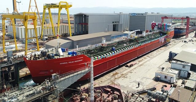 Palmali'ye ait gemi Doğruyol Tersanesi'nde denize indirildi! (Video)
