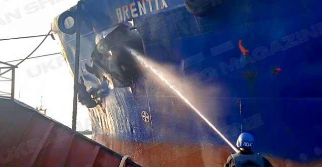 Ochakov limanında Ukrayna sahipli tankere bomba isabet etti