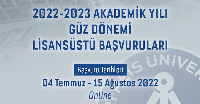 PRÜ 2022-2023 Akademik Yılı Güz Dönemi Lisansüstü başvuru tarihleri açıklandı
