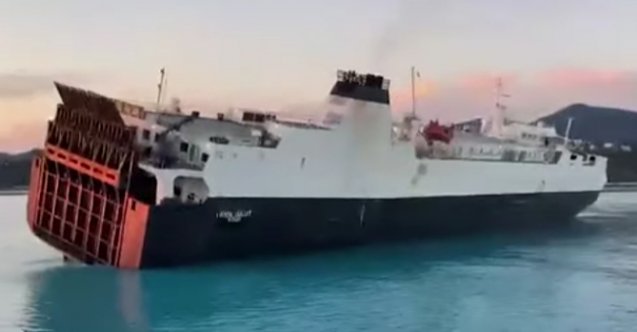 Yan yatan Lider Bulut isimli Ro/Ro gemisi kasıtlı olarak karaya oturtuldu