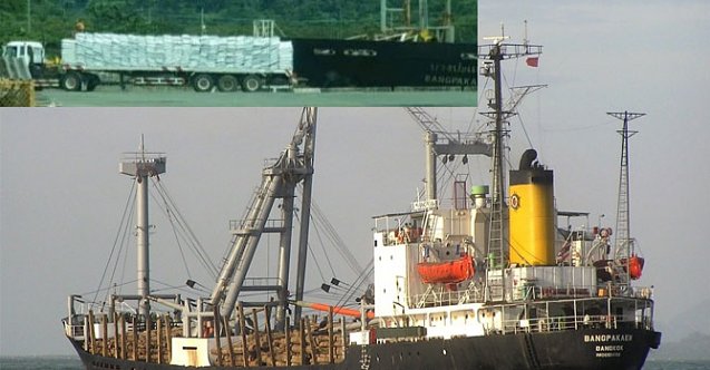 Tayland kargo gemisi şeker kaçakçılığı yaptığı iddiasıyla gözaltına alındı