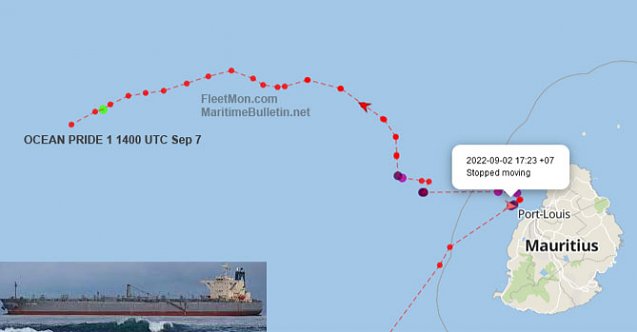 Aframax tanker 2 Eylül&#039;den beri Mauritius açıklarında sürükleniyor