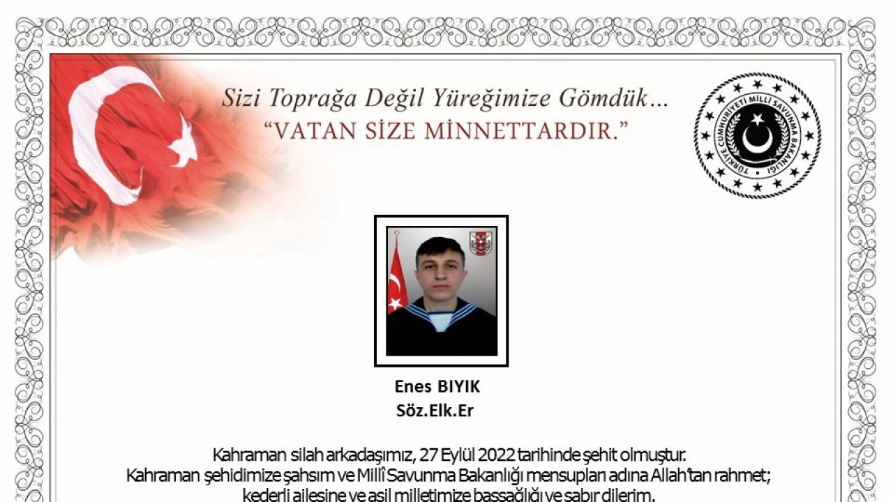 Bakan Akar açıkladı:  denize düşen er şehit