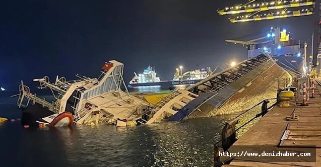 İskenderun Limanı&#039;nda batan geminin 24 konteyneri denizden çıkarıldı