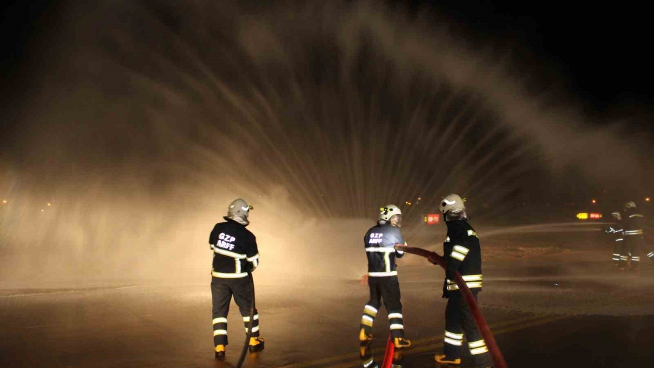 Gazipaşa-Alanya Havalimanı’nda acil durum tatbikatı