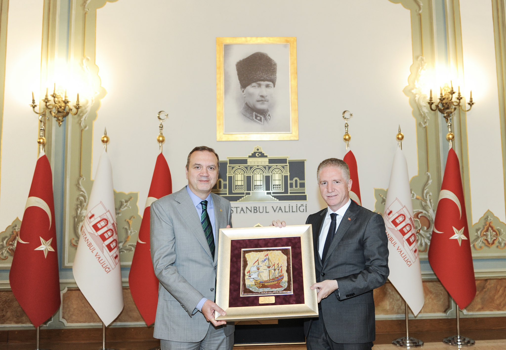 IMEAK DTO&#039;dan yeni İstanbul Valisi Davut Gül&#039;e Hoşgeldiniz Ziyareti
