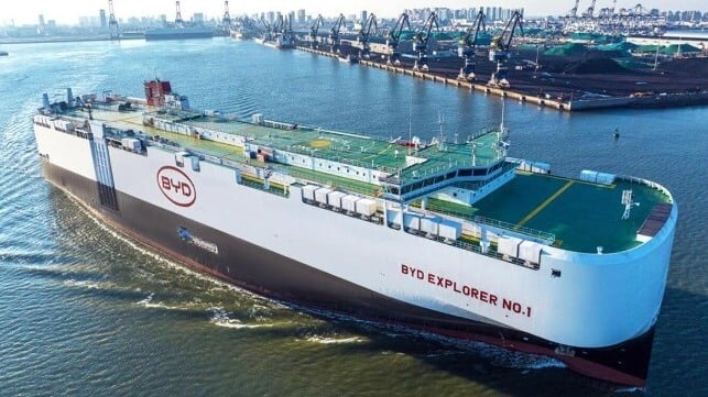 Elektrikli Otomobil Üreticisi BYD, İlk Ro/Ro&#039;sunu Avrupa&#039;ya Gönderiyor