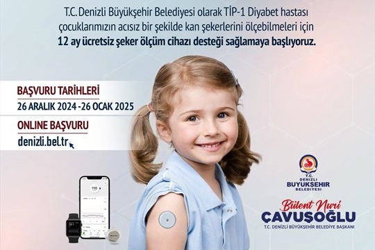 Denizli Büyükşehir&#039;den diyabetli çocuklara cihaz desteği