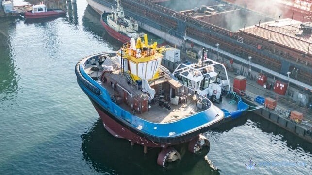 Sanmar Tersanesi&#039;nde, Latin Amerika&#039;nın İlk Elektrikli Römorkörü  Denize İndirildi