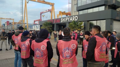 Kuzey Star Tersanesi işçileri hakları için direnişte
