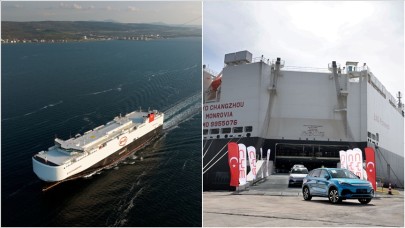 Dev gemi, Çin’de üretilmiş 7 bin otomobille Safiport'a geldi