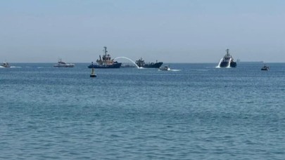 İstanbul, Ambarlı açıklarında gemi yangını