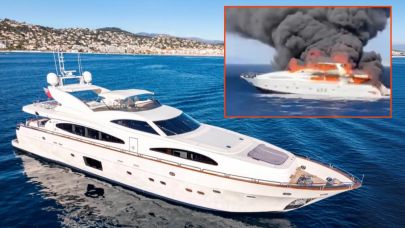 Da Vinci isimli süperyat,  Balear Adaları’nda yanarak battı