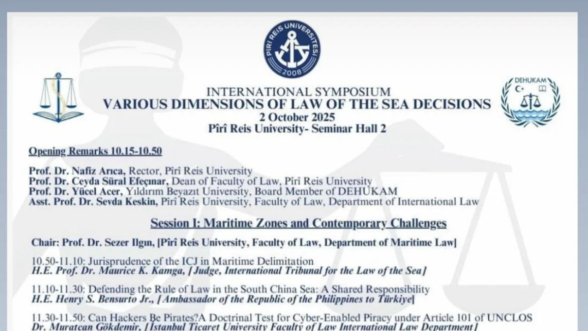 Piri Reis Üniversitesi&#039;nde Deniz Hukuku Sempozyumu