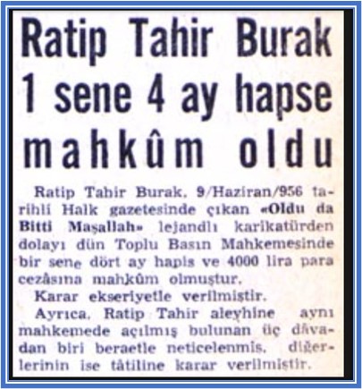 TÜRKİYE’NİN İLK KARİKATÜRİST MİLLETVEKİLİ KAPT. RATİP TAHİR BURAK (1921 GV)