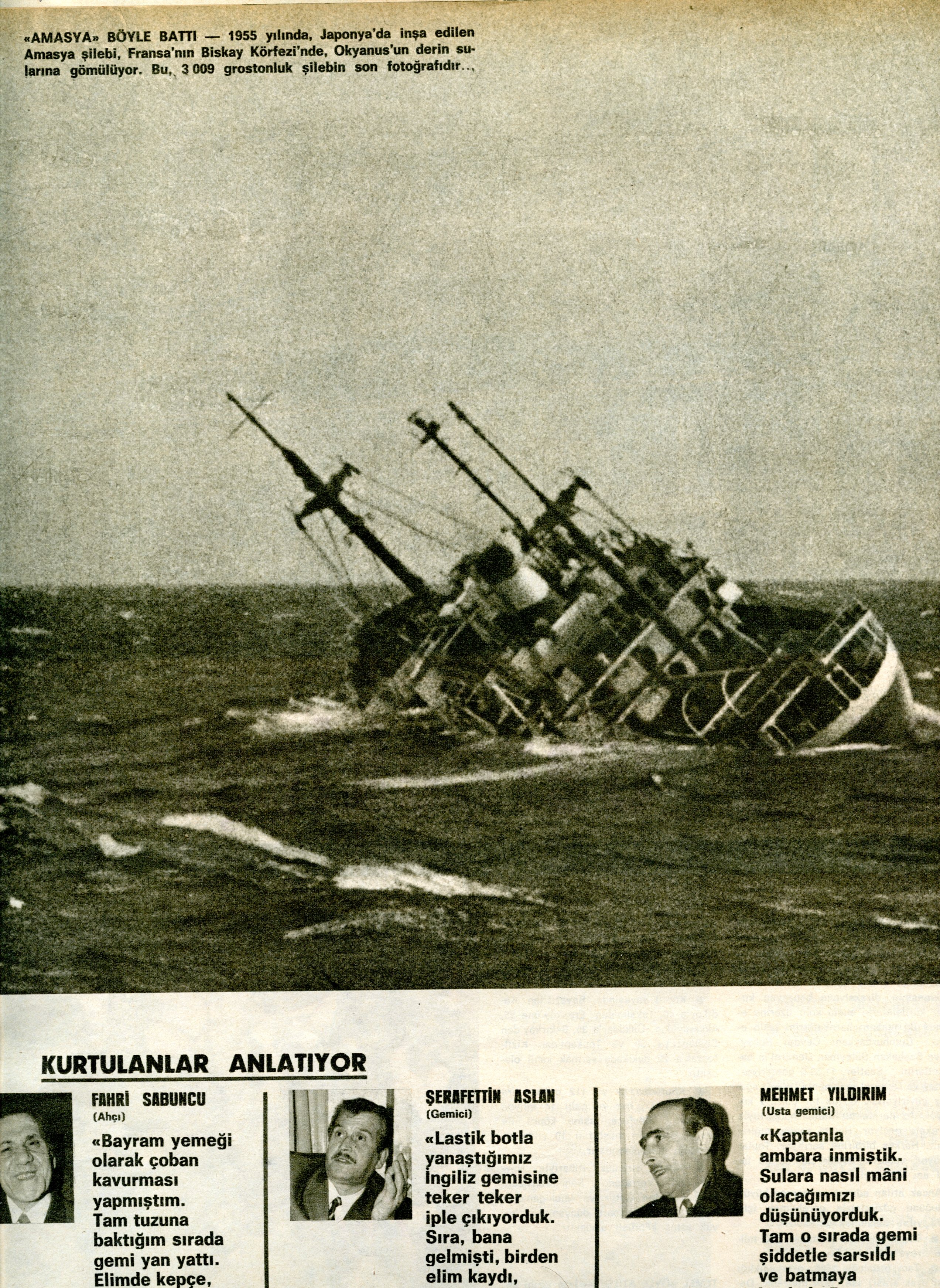 DENİZ NAKLIYAT T.A.Ş VE M/V AMASYA ŞİLEBİ VE HÜZÜNLÜ SONU