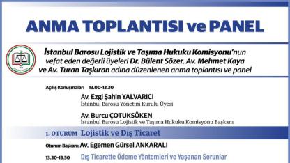 İstanbul Barosu'ndan Deniz Hukuku Duayenlerini Anma Etkinliği