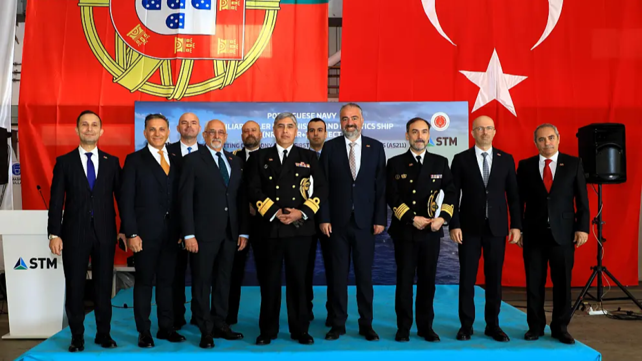 Portekiz’e yapılacak ikmal gemisinin sacı kesildi