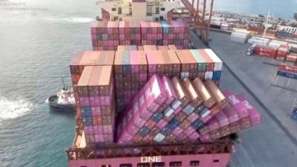 Kanarya Adaları’nda Konteyner Kurtarma Operasyonu Sürüyor