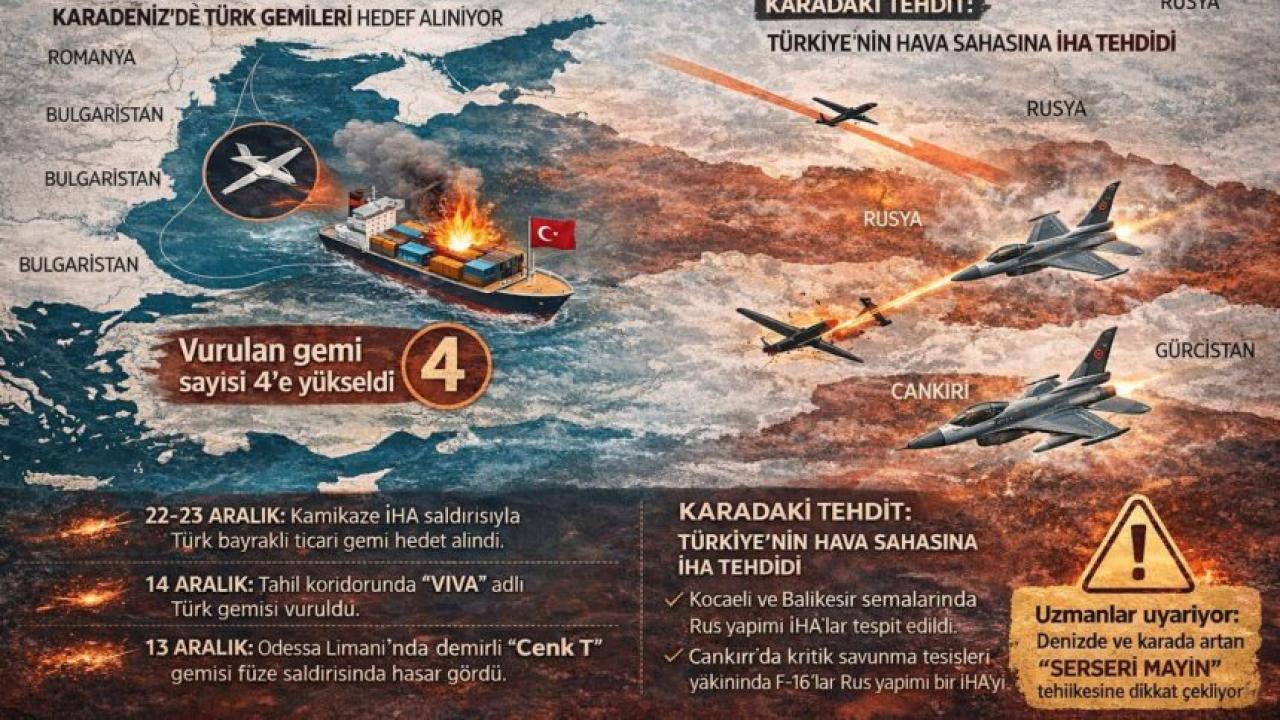 Türk Bayraklı gemi Karadeniz'de kamikaze İHA saldırısına uğradı