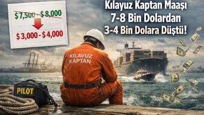 Kılavuz kaptan maaşı 3-4 bin dolara düştü