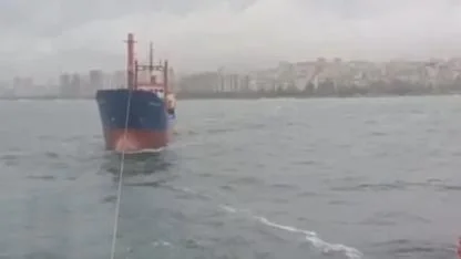 Kartal'da sürüklenen gemi kurtarıldı!