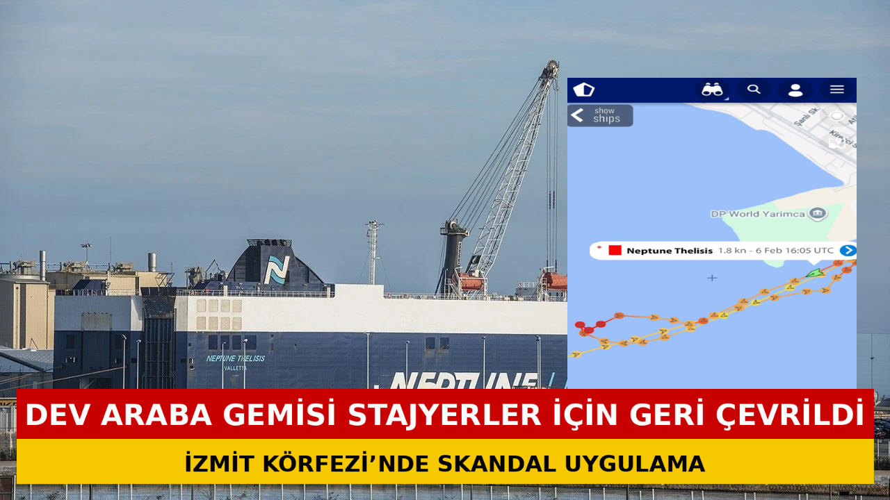 Dev Araba Gemisi Stajyerler İçin Geri Çevrildi: İzmit Körfezi’nde Skandal İddia