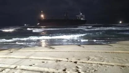 Kastamonu açıklarında vurulan gemi Sarıyer'de karaya oturdu