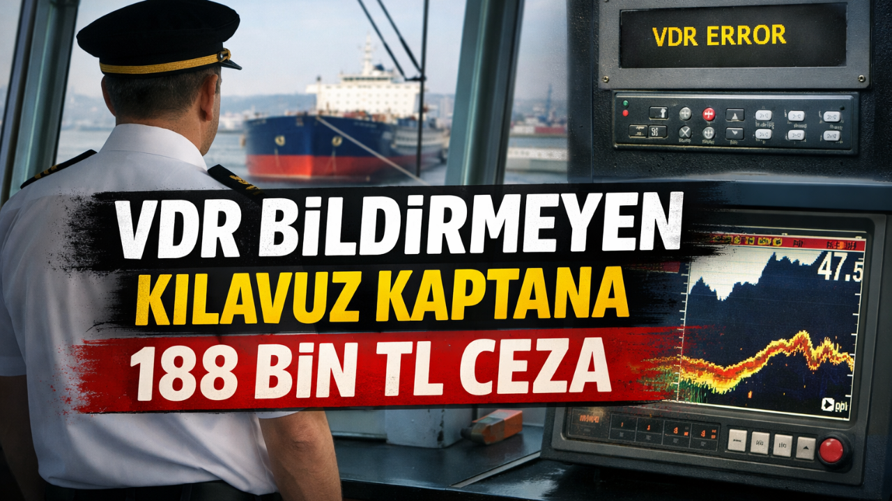 VDR bildirmeyen kılavuz kaptana 188 bin TL ceza
