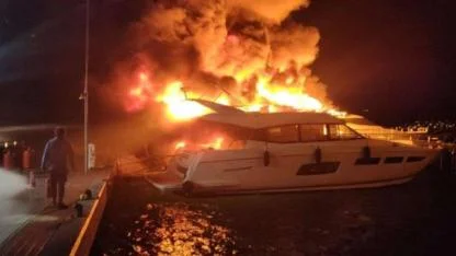 Aziz Yıldırım ve Demet Sabancı'nın yatları yanmakta son anda kurtuldu