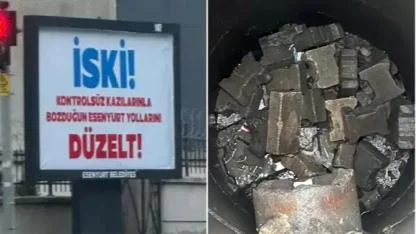 Esenyurt'ta su kanallarında kaldırım taşları bulundu