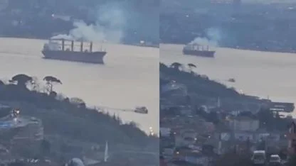 'TRACKHOUND' İstanbul Boğazında arızalandı, boğaz trafiğe kapandı