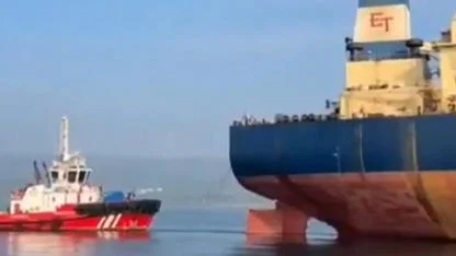 ‘ELBUS’ isimli tanker, Çanakkale Boğazında arıza yaptı