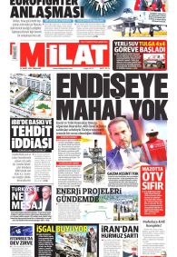 Milat Gazetesi Gazete Manşeti