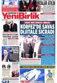 Yeni Birlik Gazetesi Gazete Manşeti