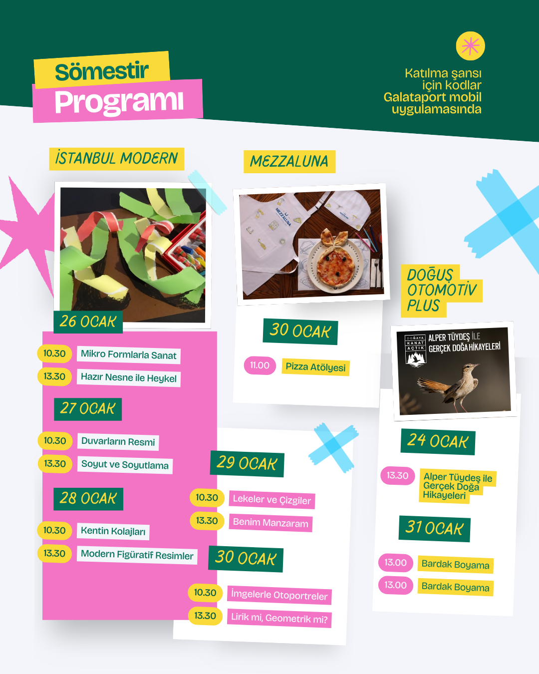 Galataport İstanbul'dan Sömestirde Çocuklara Yaratıcı Etkinlikler